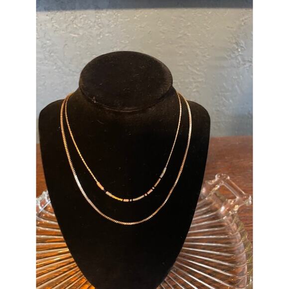 Treasure &  Bond Rose Gold Tone Double Chain Necklace (15” /‎ 17”) NWT - Picture 1 of 4